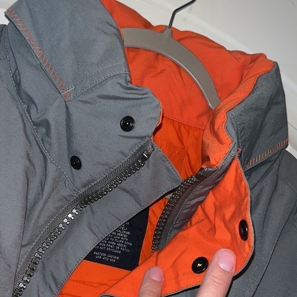 Nautica men down filled warm preppy winter jacket coat gray size L great quality - Picture 6 of 12